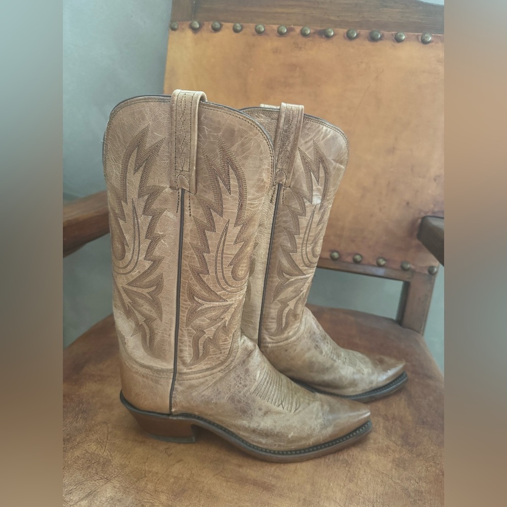 New Lucchese Savannah Tan Leather Boots